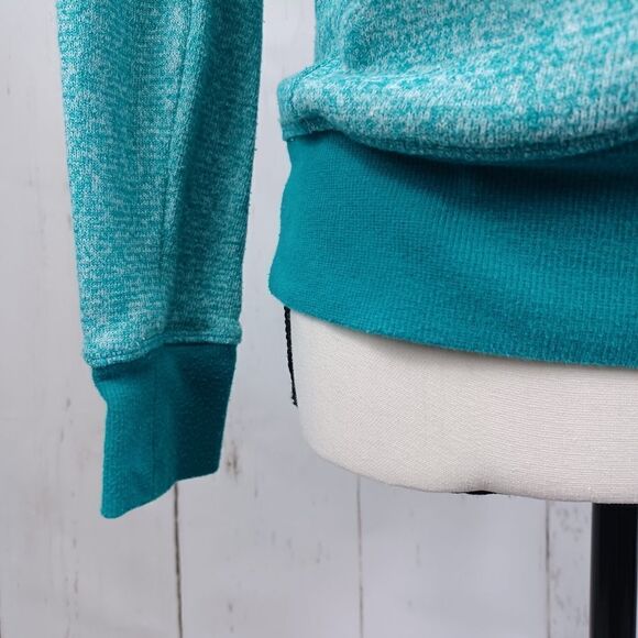 ‼️final must bundle‼️ Guess Sweatshirt Pullover Heather Teal Green Quarter Zip - Picture 4 of 12